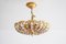 Hollywood Regency Ceiling Light in Brass & Crystal from Peris Andreu, 1960s 1