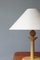 Wooden Table Lamp with Beige Shade from Asmuth Leuchten 3