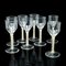 Vintage English Aperitif Glasses with Twist Stems, 1980s, Set of 8 2