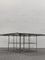 Mesa de centro con diseño de rejilla de acero, años 70, Imagen 6