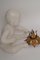 Regency Gilded Floral Wall or Ceiling Light with Large Leaves, 1970s 8