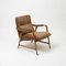 Italienischer Sessel aus Buche & Stoff, 1950er 3