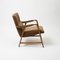Italienischer Sessel aus Buche & Stoff, 1950er 4