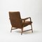 Italienischer Sessel aus Buche & Stoff, 1950er 6