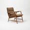Italian Lounge Chair in Beech and Fabric, 1950s 1