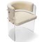 Brass Detailed and Cream Boucle Anhele Glamour Dining Chair by Egg Designs 7