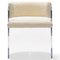 Brass Detailed and Cream Boucle Anhele Glamour Dining Chair by Egg Designs 3