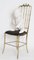 Chiavari Stühle aus Messing & Samt Cord, 1950er, 2er Set 6