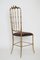 Brass & Velvet Corduroy Chiavari Chairs, 1950s, Set of 2 10