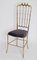 Set of Brass & Velvet Corduroy Chiavari Chairs, 1950s 13