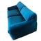 Vintage Blue Velvet 2-Seater Sofa by Vico Magistretti for Cassina, Italy, 1970s 4