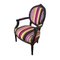 Armchairs in Wood and Multicolor Fabric, 1980s, Set of 2 7