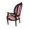 Armchairs in Wood and Multicolor Fabric, 1980s, Set of 2 5