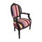 Armchairs in Wood and Multicolor Fabric, 1980s, Set of 2 6