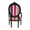 Armchairs in Wood and Multicolor Fabric, 1980s, Set of 2 4