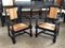 Neo Basque Armchairs in Oak with Straw-Covered Seats and Backs, 1950, Set of 2, Image 1