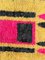 Tappeto berbero marocchino astratto giallo e rosa, Immagine 4