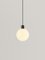 Lampe à Suspension Nova en Laiton Brossé et Verre par Ateliers Marine Breynaert 1