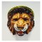Wandregal Löwe aus Keramik von Ceramiche Boxer 6