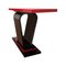 Art Deco Style Double-Sided Console in Red and Black Lacquer, 1980s 4