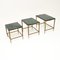 Vintage French Brass and Marble Nesting Tables, 1970, Set of 3 5