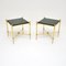 Vintage French Brass and Marble Side Tables, 1970, Set of 2 1