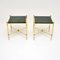 Vintage French Brass and Marble Side Tables, 1970, Set of 2 2
