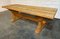 French Bleached Oak Trestle Farmhouse Dining Table, 1925 1