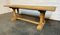 French Bleached Oak Trestle Farmhouse Dining Table, 1925 17