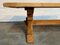 French Bleached Oak Trestle Farmhouse Dining Table, 1925 4