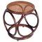 Art Deco Bentwood Stool with Rattan & Cane Top by Michael Thonet, 1930s 2