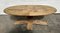 Large French Bleached Oak Coffee Table, 1900s 1