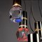 Vintage Ceiling Lamp in Aluminium, Brass & Glass, Italy, 1970s 8