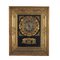 Reloj de pared vintage de madera dorada, Imagen 1