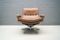 Vintage King Chair with Footstool in Cognac Leather by André Vandenbeuck for Strässle 4