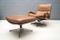 Vintage King Chair with Footstool in Cognac Leather by André Vandenbeuck for Strässle 2