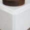 Lámpara colgante de iglesia antigua en forma de cubo de opalina, Imagen 3