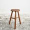 Rustic Round Top Stool, 1950s 1