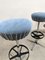 Vintage Industrial Bar Stools in Ice Blue, 1970s 2