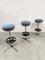 Vintage Industrial Bar Stools in Ice Blue, 1970s 1