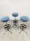 Vintage Industrial Bar Stools in Ice Blue, 1970s 3