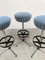 Vintage Industrial Bar Stools in Ice Blue, 1970s 4