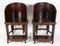 Set of Art of Asia Wooden Dignitary Armchairs with Footrests 6