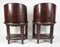 Set of Art of Asia Wooden Dignitary Armchairs with Footrests 5