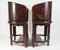 Set of Art of Asia Wooden Dignitary Armchairs with Footrests 4