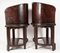 Set of Art of Asia Wooden Dignitary Armchairs with Footrests 7