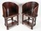 Art of Asia Wooden Dignitary Armchairs with Footrests, Set of 2 2