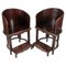 Set of Art of Asia Wooden Dignitary Armchairs with Footrests 1