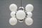 Sputnik Lamp wth Nine Bubble Milk Glass Diffusers, 1970s, Image 4