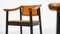 Mid-Century Modern 4 Armchairs in Wood and Leather in the style of Scarpa, Italy, 1960s, Set of 4 5